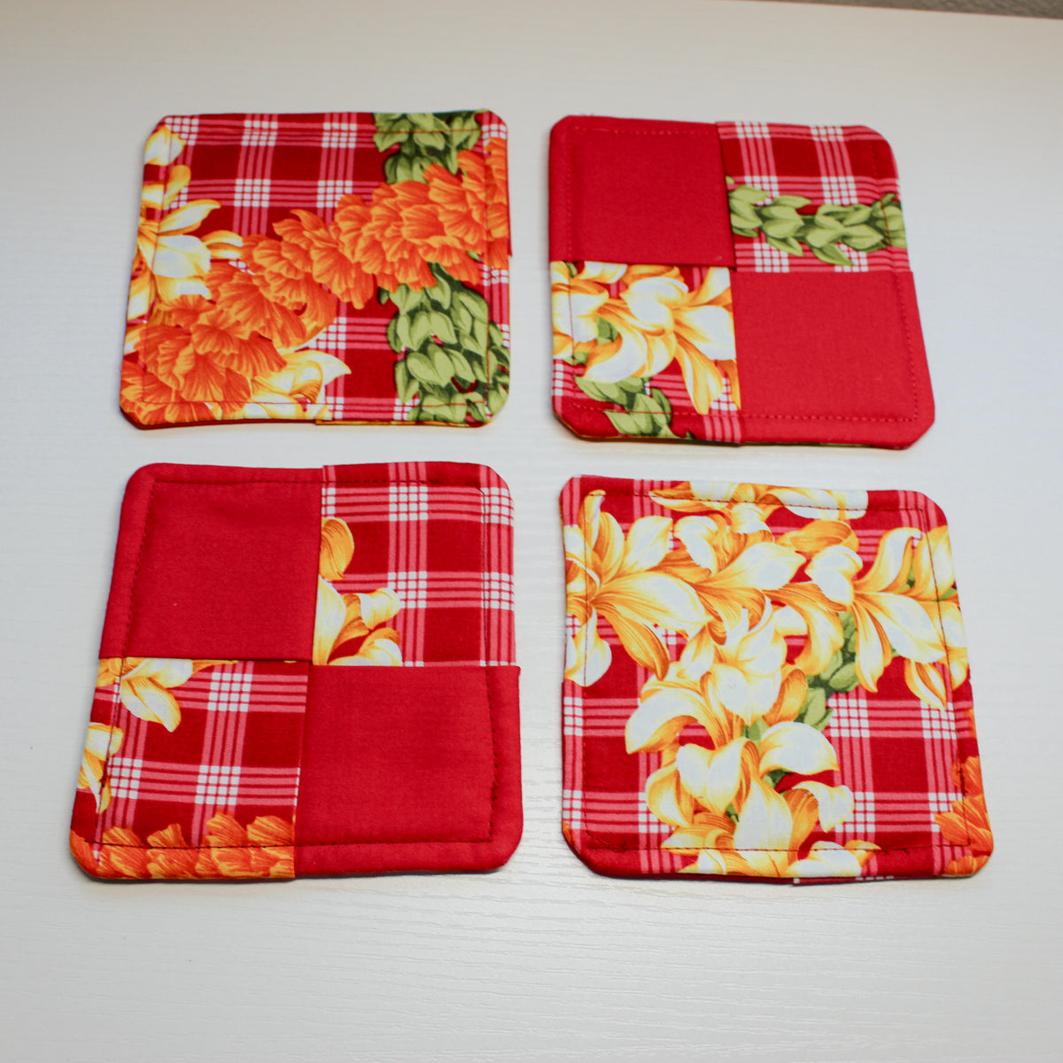 FABRIC COASTERS  SET OF 4 - $12.00